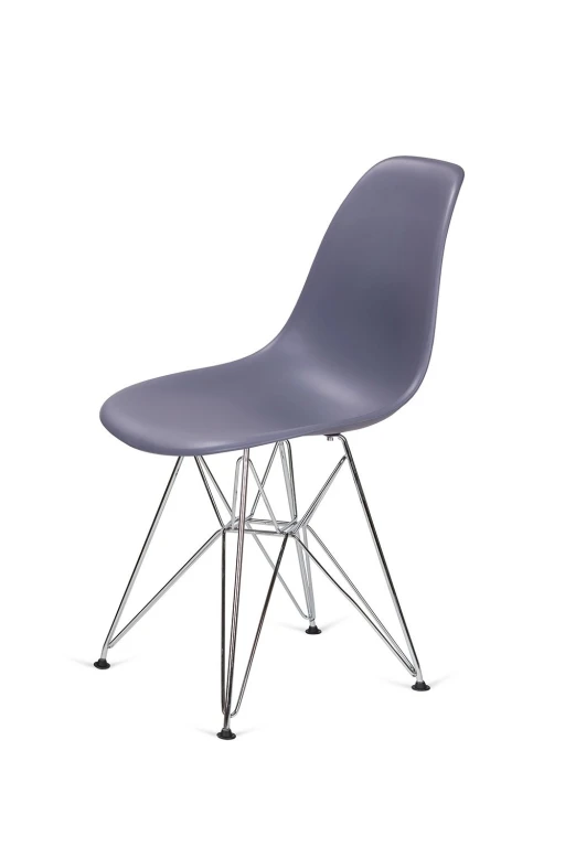 Krzesło DSR SILVER ciemny szary.04 - podstawa metalowa chromowana