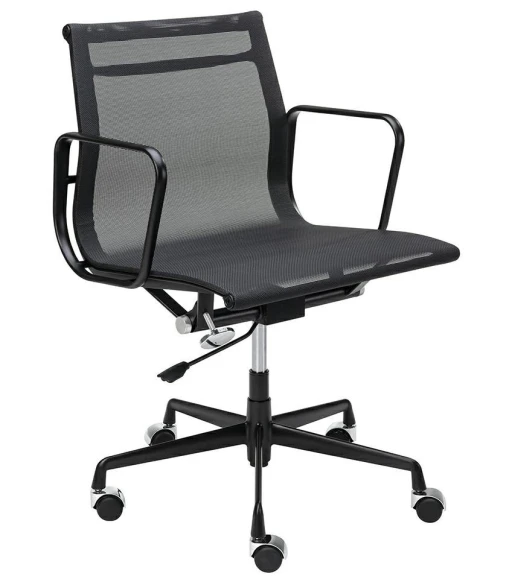 Fotel biurowy BODY PRESTIGE czarny - tkanina, aluminium