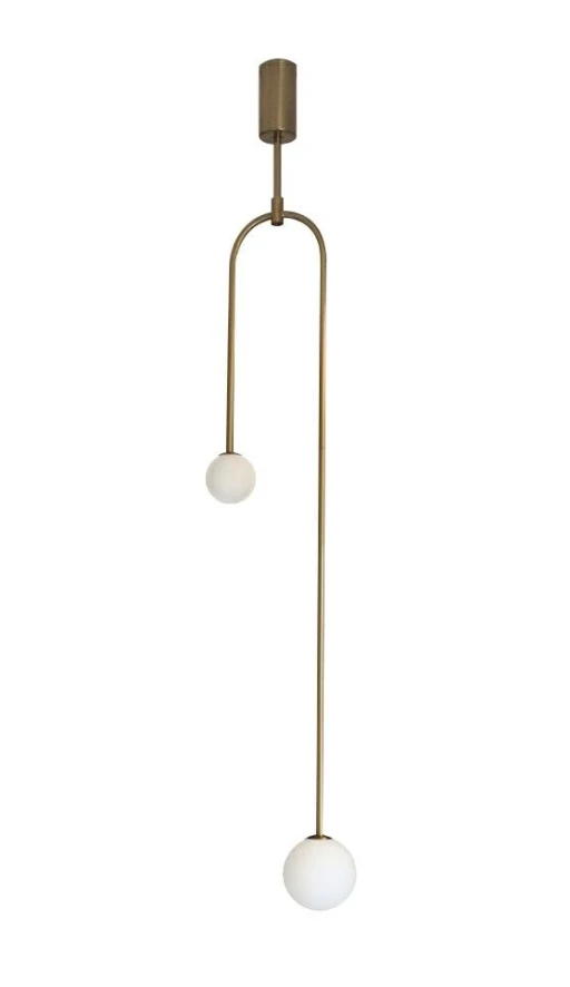 Lampa wisząca LOW złota - metal, szkło