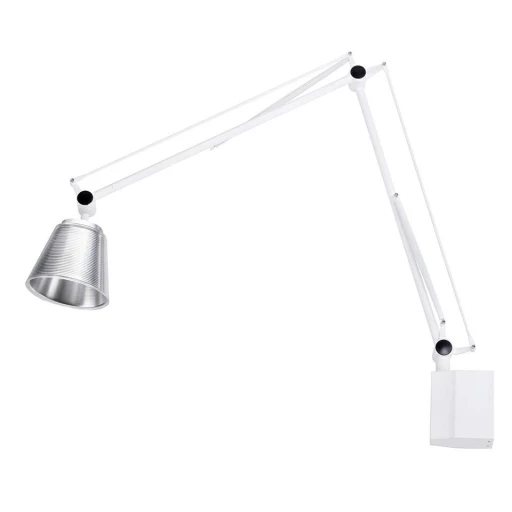 Kinkiet RAYON ARM WALL biały - LED, klosz z akrylu