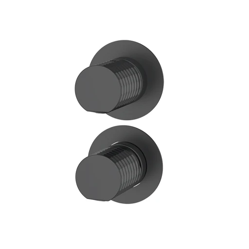 Bateria podtynkowa z przełącznikiem wody 2-drożna Czarny Metal EterNice PVD Aura 75235792